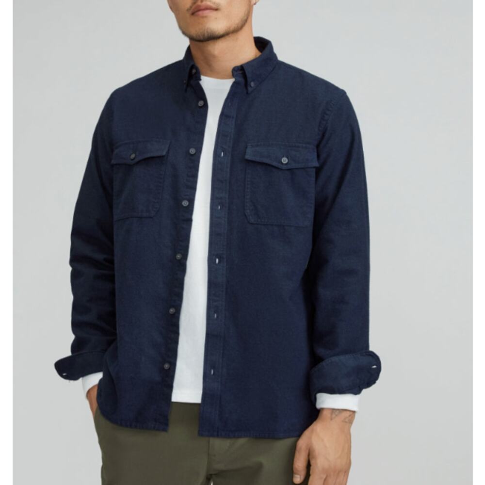 NEW Everlane The Brushed Flannel Long-Sleeve Button Down Shirt